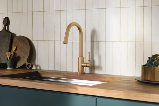 Slim, Sculptural, and Powerful: Moen Debuts the Kivo™ Modern Kitchen Faucet Collection