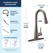 7864BLS - Black Stainless