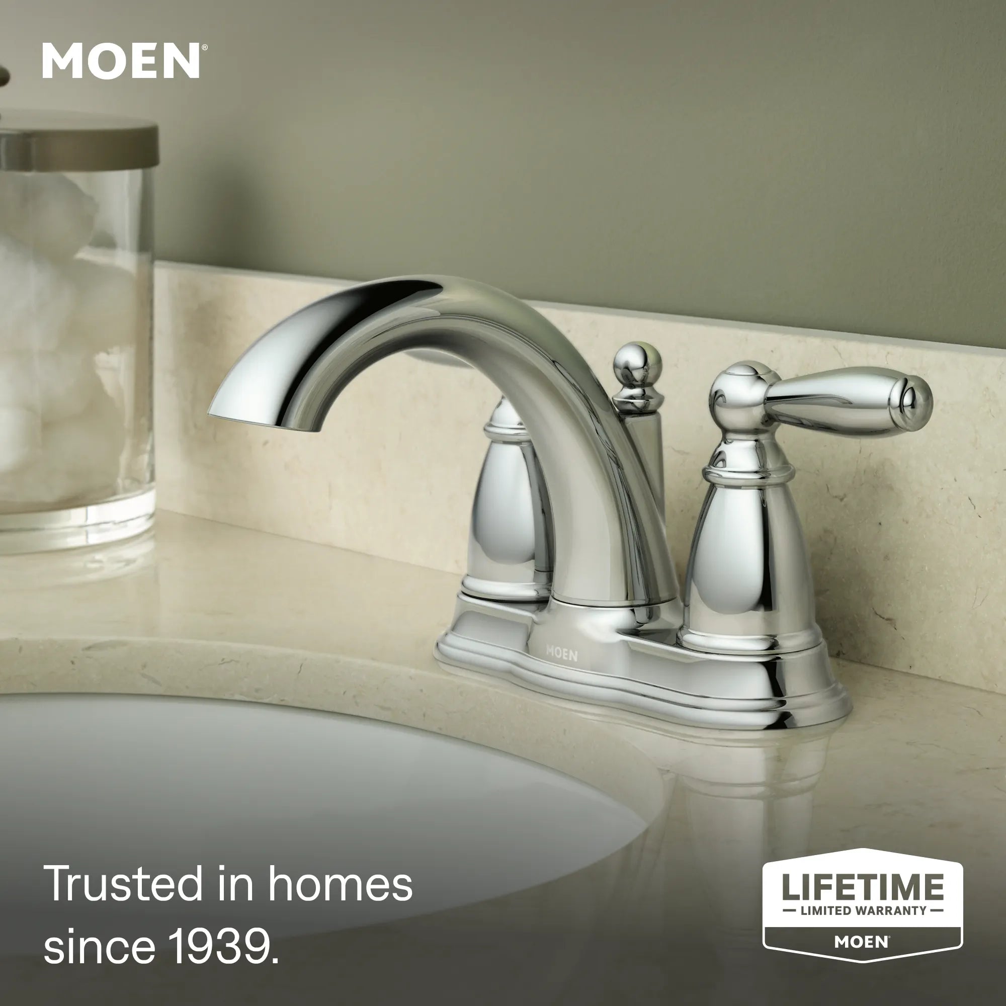 ブントトマニューラ　モルペコセット Brantford Two-Handle High Arc Bathroom Faucet