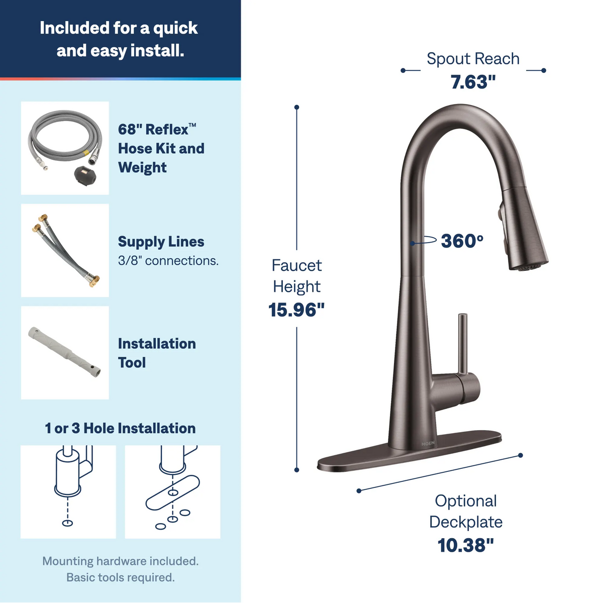 7864BLS - Black Stainless