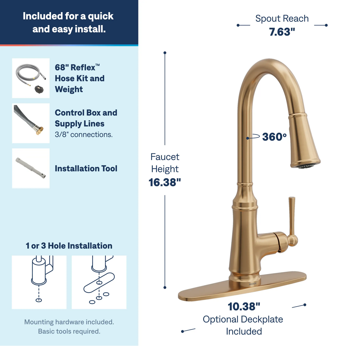 Jaslynn One-Handle High Arc Pulldown Kitchen Faucet
