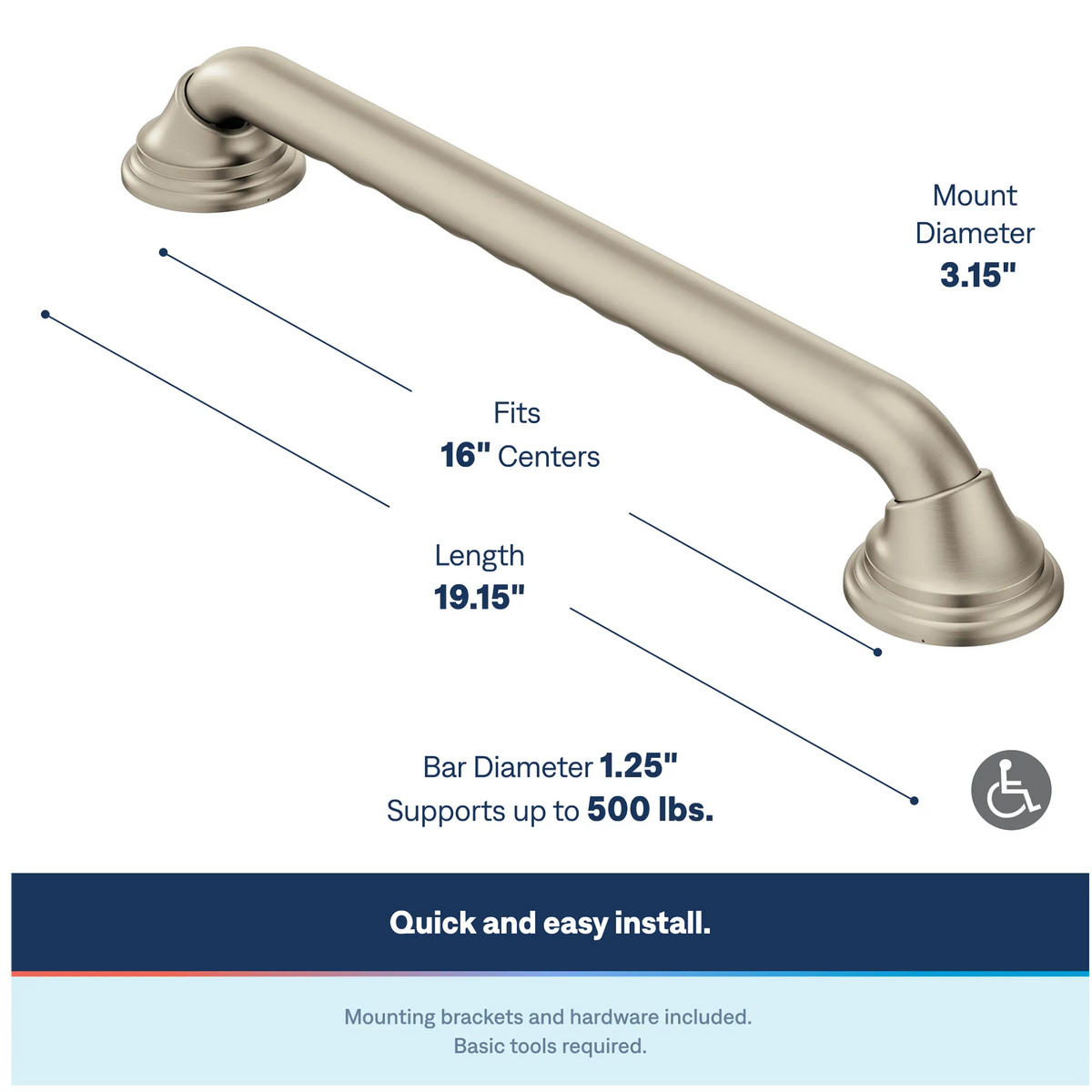 LR8716D3BN - Brushed Nickel