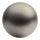A close-up of a metallic sphere with a brushed silver finish, showing soft gray and silver tones with a subtle gradient.
