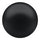 A single matte black circular knob or button shown on a plain white background.