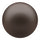 A single matte dark brown spherical object centered on a plain white background.