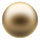 A single round metallic gold sphere with a reflective finish, isolated on a white background.