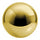 A polished gold metallic sphere with a reflective surface, shown against a dark background.