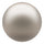 A single round, glossy pearl with a soft champagne-gold sheen, isolated on a solid white background.