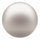 A single round white pearl bead with a soft metallic sheen, isolated on a solid white background.