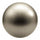 A single round metallic ball with a brushed silver finish, shown against a solid black background.